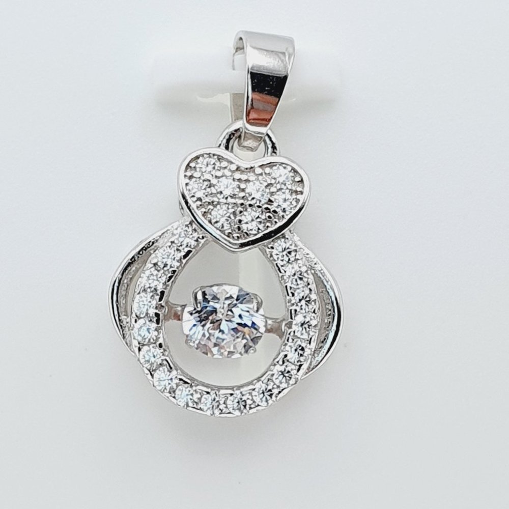 925 Sterling Silver Cubic Zircon Pendant for Women/Girls, US925P1117 - Picture 5 of 7